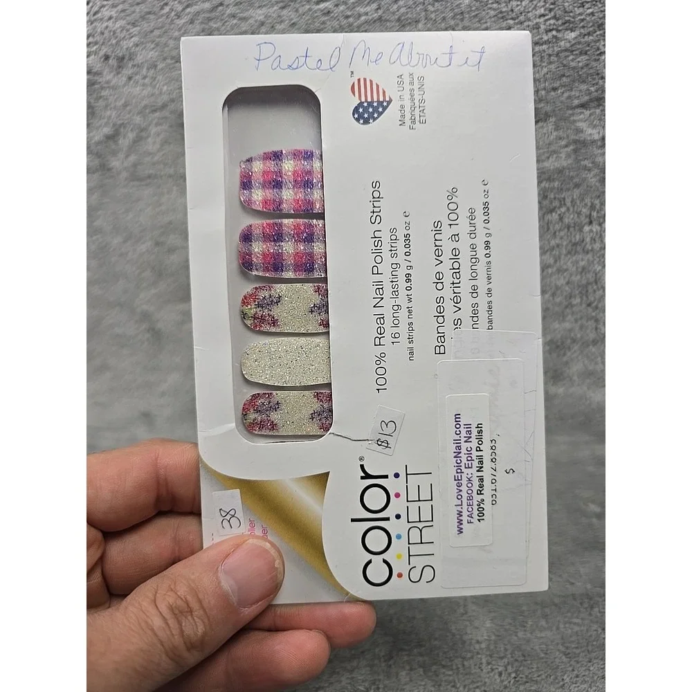 Lot Of 8 Color Street‎ Real Nail Polish Strips Cammo Colorblast Waves Patterns